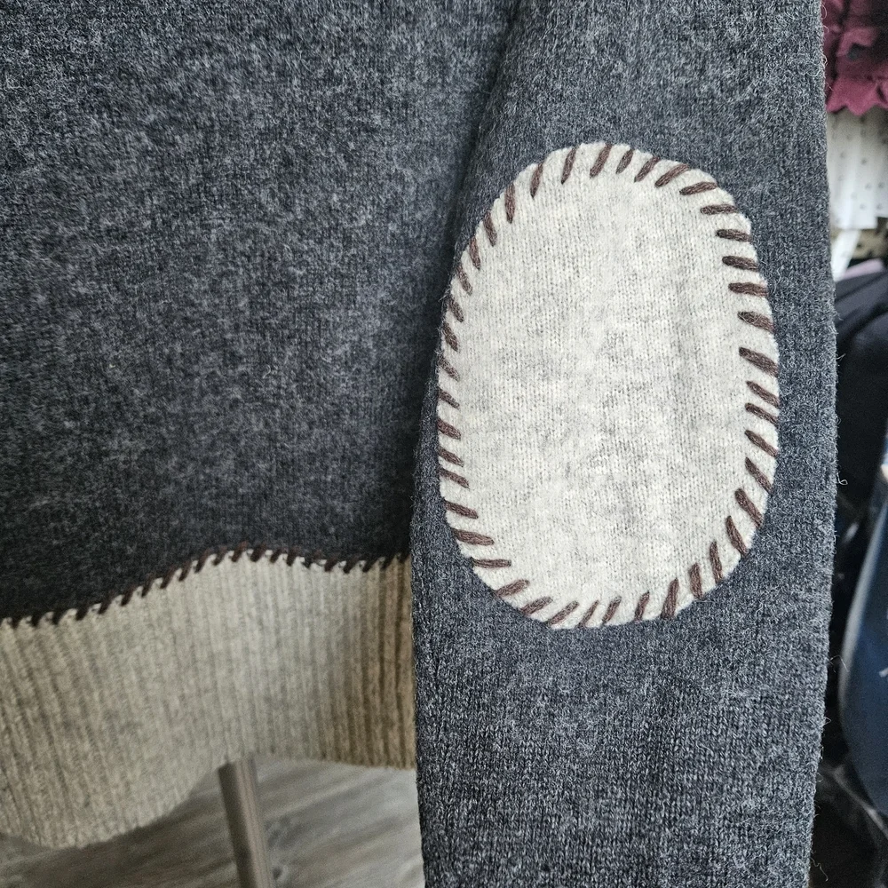Gant By Michael Bastian Grey Shetland Wool Sweater Size L - Picture 4 of 10